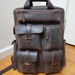 Polare leather backpack